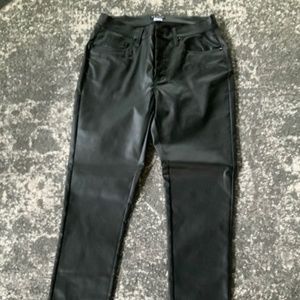 Venus Black Faux Leather pants